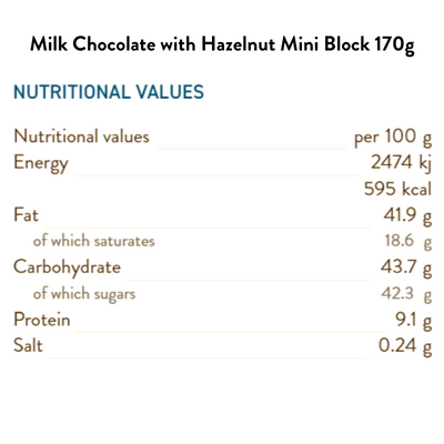 Milk Chocolate with Hazelnut Mini Block 175G